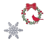 Sizzix Thinlits Die Set - Wreath & Snowflake by Eileen Hull 665326