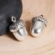 Antique Silver Acorn Charms - Set of 4