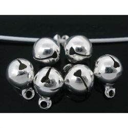 Tiny Silver Plated Jingle Bells - Set of 15