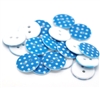 Blue Patterned Resin Buttons - 18mm Set of 4