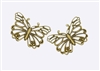 Bronze Tone Butterfly Set of 2