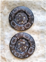 Jumbo Wooden Buttons - 2 1/4"