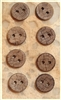Carved Coconut Shell Buttons - 1/2" Set of 8