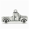 Antique Silver Tone Pickup Truck Charms - Set of 3
