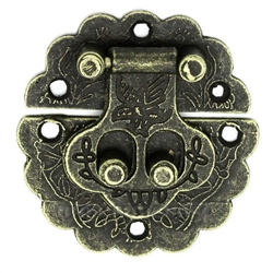 Antique Bronze Pattern Box Lock Set