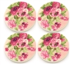 Multicolor Flower Pattern Wooden Buttons - 1.18" Set of 4