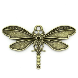 Antiqued Bronze Dragonfly Charm - Set of 2