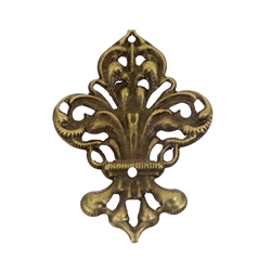 Antique Bronze Filigree Fleur - Set of 3
