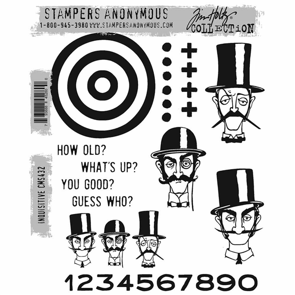 Stampers Anonymous Tim Holtz Stamp Set - Inquisitive CMS432