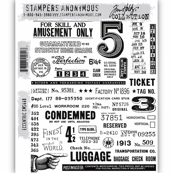 Stampers Anonymous Tim Holtz Stamp Set -  Eccentric CMS448