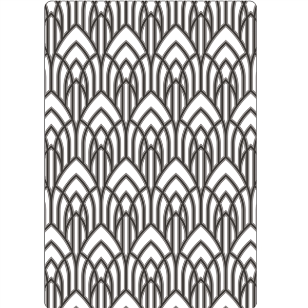 Sizzix Chapter 3 Tim Holtz Multi-Level Texture Fades Embossing Folder - Arched 665459
