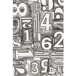 Sizzix Tim Holtz 3-D Texture Fades Embossing Folder - Numbered 665753