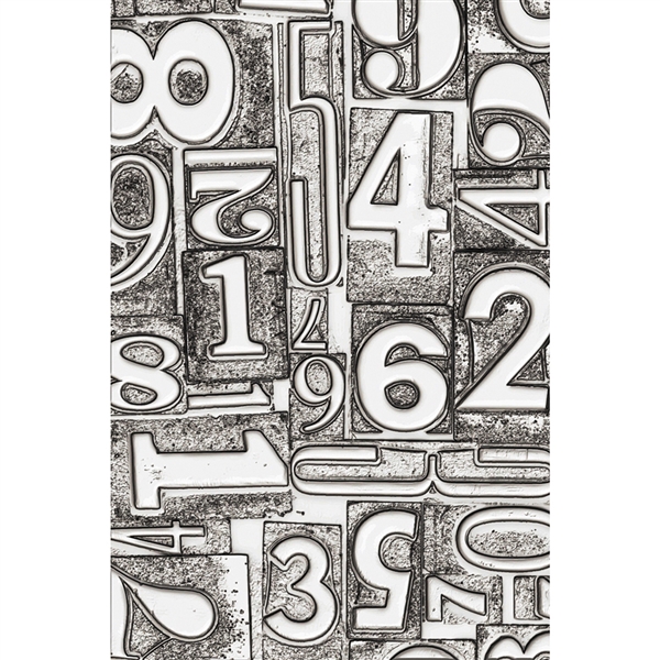 Sizzix Chapter 3 Tim Holtz 3-D Texture Fades Embossing Folder - Numbered 665753