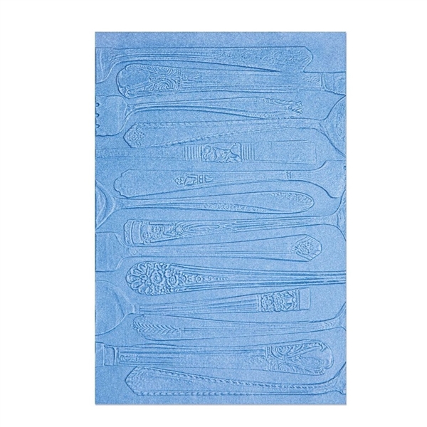 Sizzix Chapter 4 3-D Textured Impressions Embossing Folder - Silverware by Eileen Hull 666047