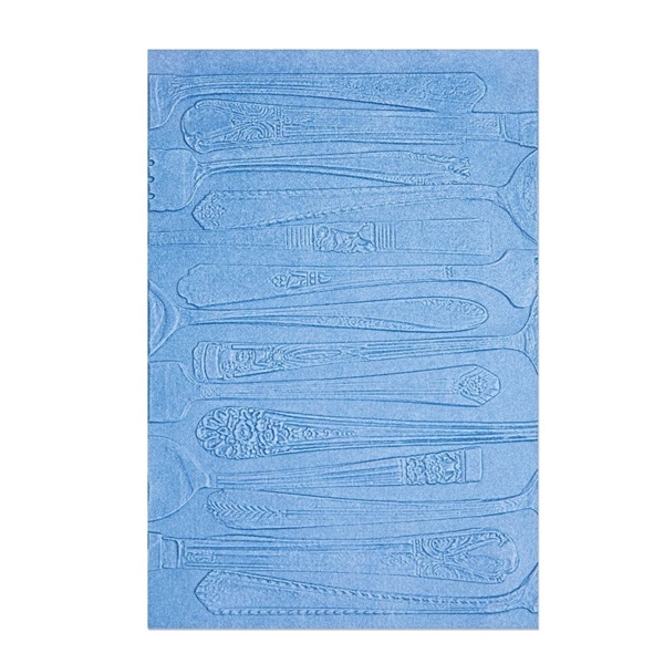 Sizzix 3-D Textured Impressions Embossing Folder - Silverware by Eileen ...