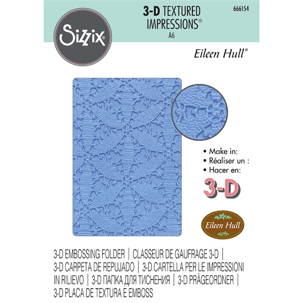 Sizzix 3-D Textured Impressions Embossing Folder - Tablecloth by Eileen Hull 666154