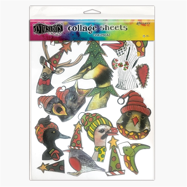 Ranger Dylusions Collage Sheets Christmas DYA76933