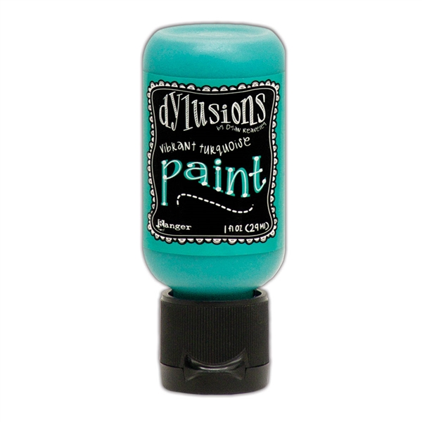 Ranger Dylusions Paint 1oz Flip Cap - Vibrant Turquoise DYQ75702