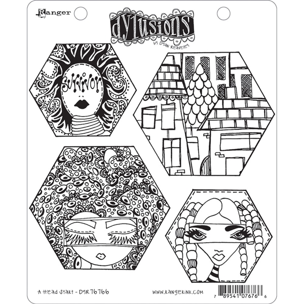 Ranger Dylusions Stamp Set - A Head Start DYR76766