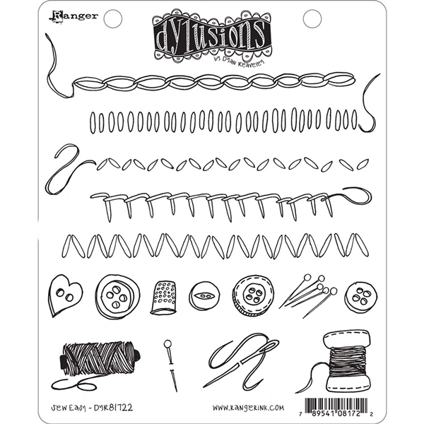 Ranger Dylusions Stamp Set - Sew Easy DYR81722
