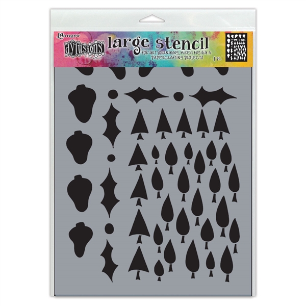 Ranger Dylusions Stencil, Large - Tree Border DYS78050