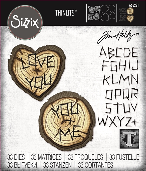 Sizzix Everyday Collection Tim Holtz Thinlits Die Set - Wood Slice 666291