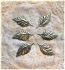 Bronze Leaf Embellishments - Set of 6