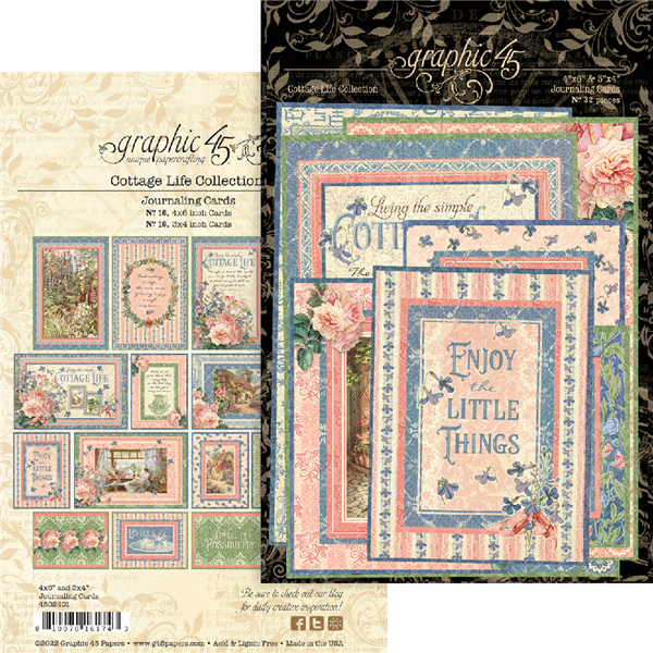 Graphic 45 - Cottage Life Journaling Cards 4502401