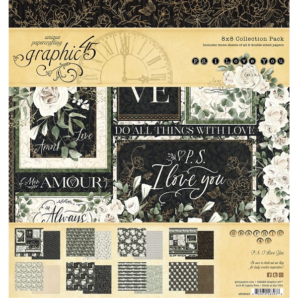 Graphic 45 - P.S I Love You 8x8 Collection Pack 4502640