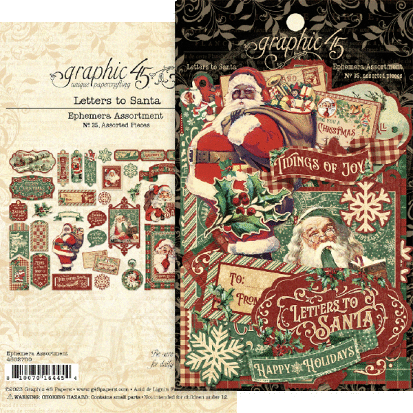 Graphic 45 - Letters to Santa - Ephemera Assortment 4502700