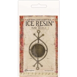 Ice Resin Rune Bezel Antique Bronze Round