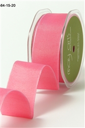 May Arts 1.5 inch Solid/Wired Ribbon Iridescent Pink