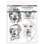 Ranger Dina Wakley MEdia Transparencies Abstract Portraits Set 2 MDA82040