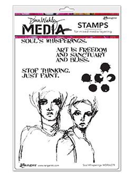 Ranger Dina Wakley MEdia Stamps - Soul Whisperings MDR66279