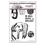 Ranger Dina Wakley MEdia Stamps - Be Bold MDR74786