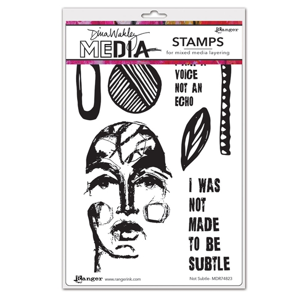 Ranger Dina Wakley MEdia Stamps - Not Subtle MDR74823