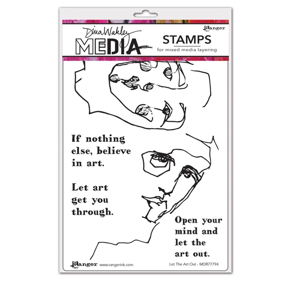 Ranger Dina Wakley MEdia Stamps - Let The Art Out MDR77794