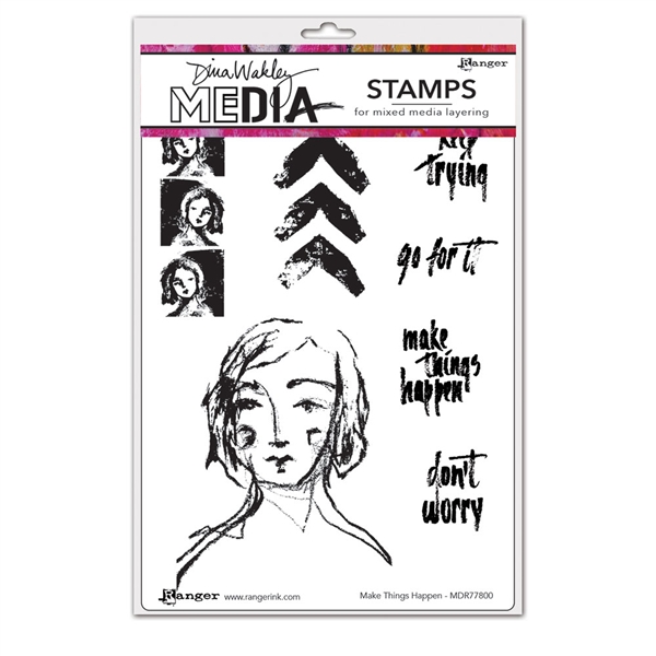 Ranger Dina Wakley MEdia Stamps - Make Things Happen MDR77800