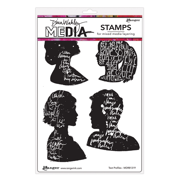 Ranger Dina Wakley MEdia Stamps - Text Profiles MDR81319