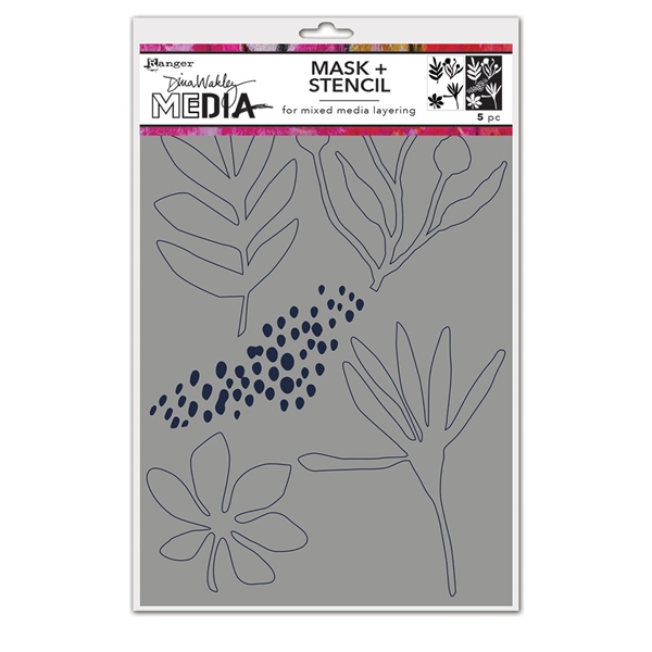 Ranger Dina Wakley MEdia Stencil - Things That Grow MDS77732