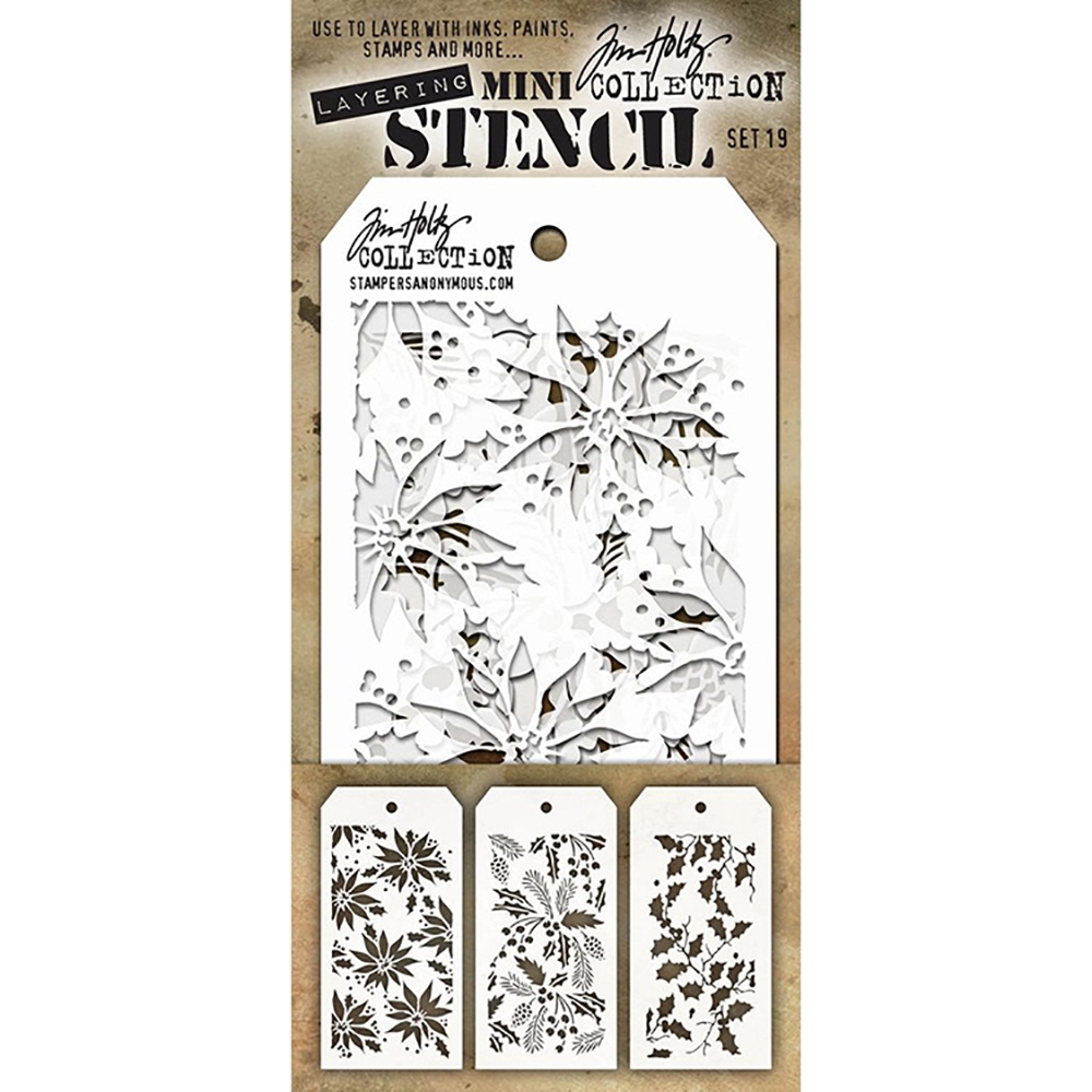 Stampers Anonymous Mini Stencil Set #19 Tim Holtz 