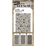 Stampers Anonymous Tim Holtz Mini Layering Stencils Set #46  MST046