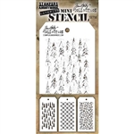 Stampers Anonymous Tim Holtz Mini Layering Stencil Set #50 MST050