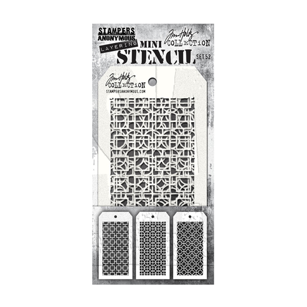 Stampers Anonymous Tim Holtz Mini Layering Stencil Set #52 MST052