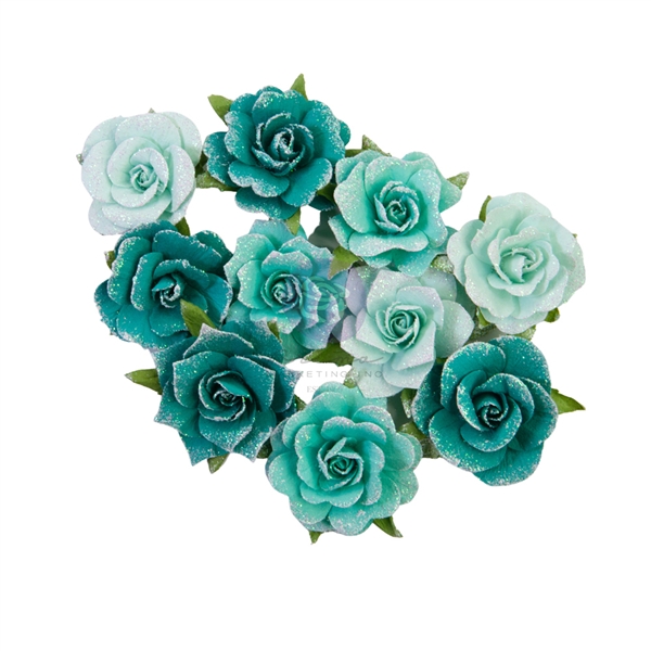 Prima Marketing Painted Floral Flowers - Shiny Teal 658564