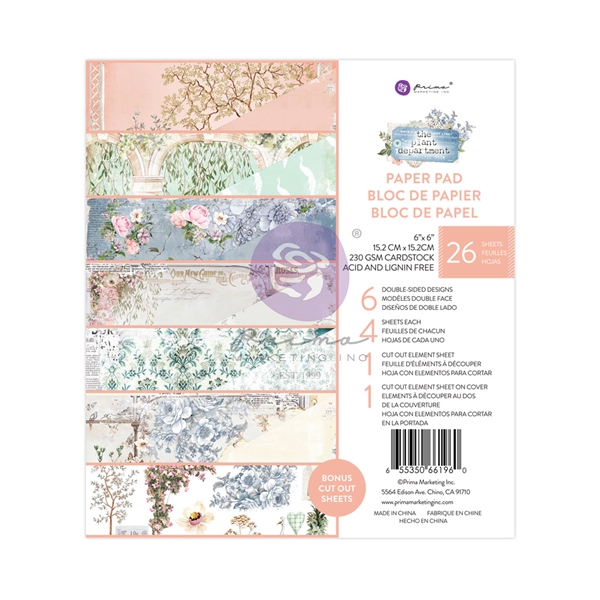 Prima Marketing The Plant Department Collection 6x6" Paper Pad 26 sheets 661960
