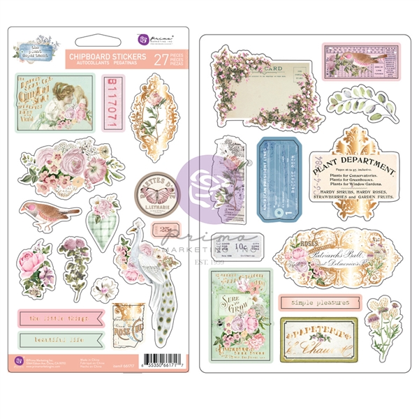 Prima Marketing The Plant Department Collection Chipboard Stickers 661977