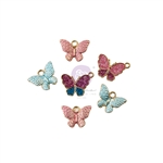 Prima Marketing Indigo Butterfly Enamel Charms 998318
