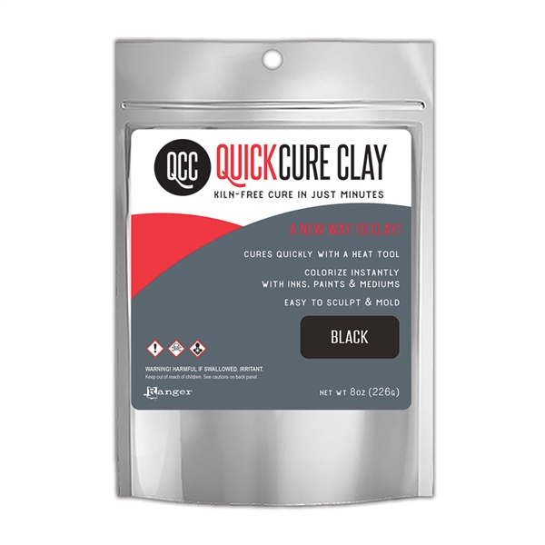 Ranger QuickCure Clay, Black - 8oz.  QCC71617