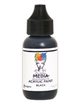 Dina Wakley Media Acrylic Paint  - Black, 1oz Bottle